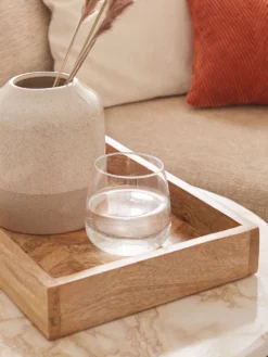 Deko-Tablett, Braun 11 Deko-Tablett, Braun -KIBEK Verkäufe WoodenMosaik DekoTablett Braun mil