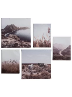 Druck, Hellbraun 7 Druck, Hellbraun -KIBEK Verkäufe ZufluchtamMeer Leinwandbild Blau Hellbraun 25x25 pla